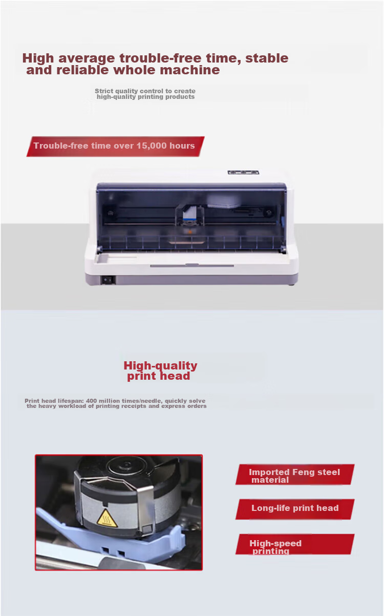 DPK 700 82-Column Dot Matrix Printer, 1+6 Pairs 24 Pins (Parallel Port), Stable And Durable, Flat Push-Type Tax Control Bill Express Delivery Single Printer 5