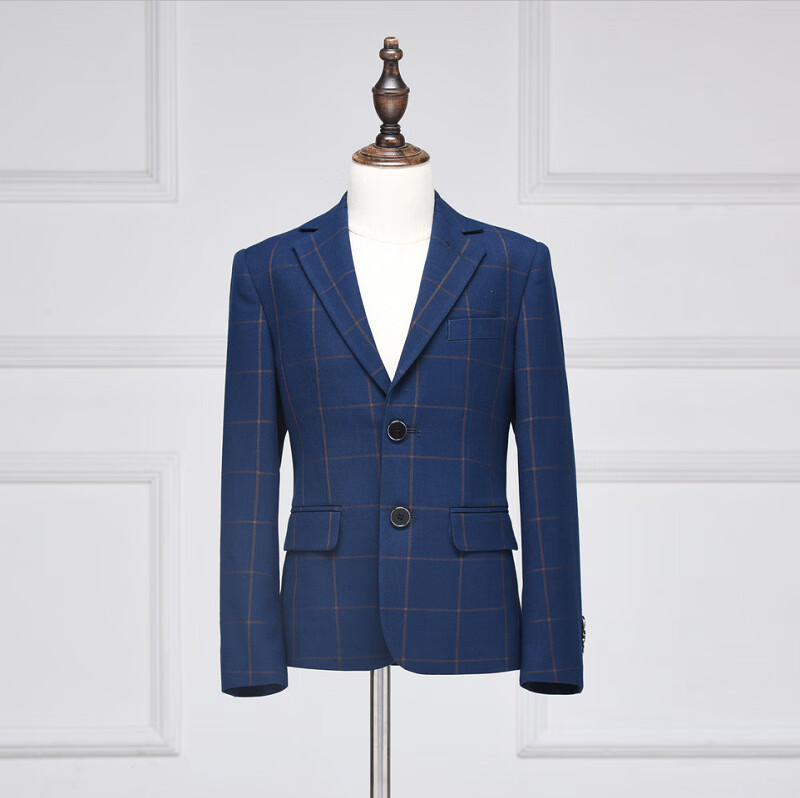 Yinuofang Boys' Suit Jacket Children's Formal Blazer Host Performance Outfit Single Jacket Black Size 120 1