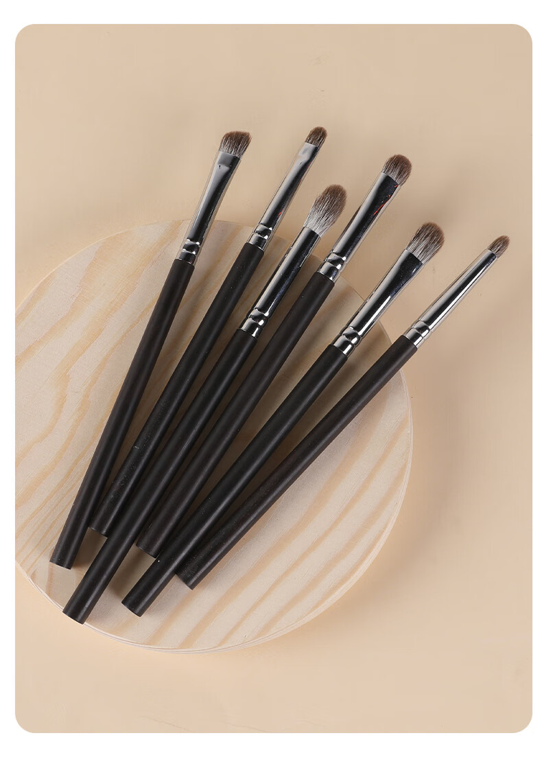 Dongyiyanxuan Soft Bristle Eyeshadow Brush Set of 6, Makeup Brushes, Eyeliner Brush, Puff Brush, Blade Brush, Detail Brush, Concealer Brush, Cangzhou Brush 9