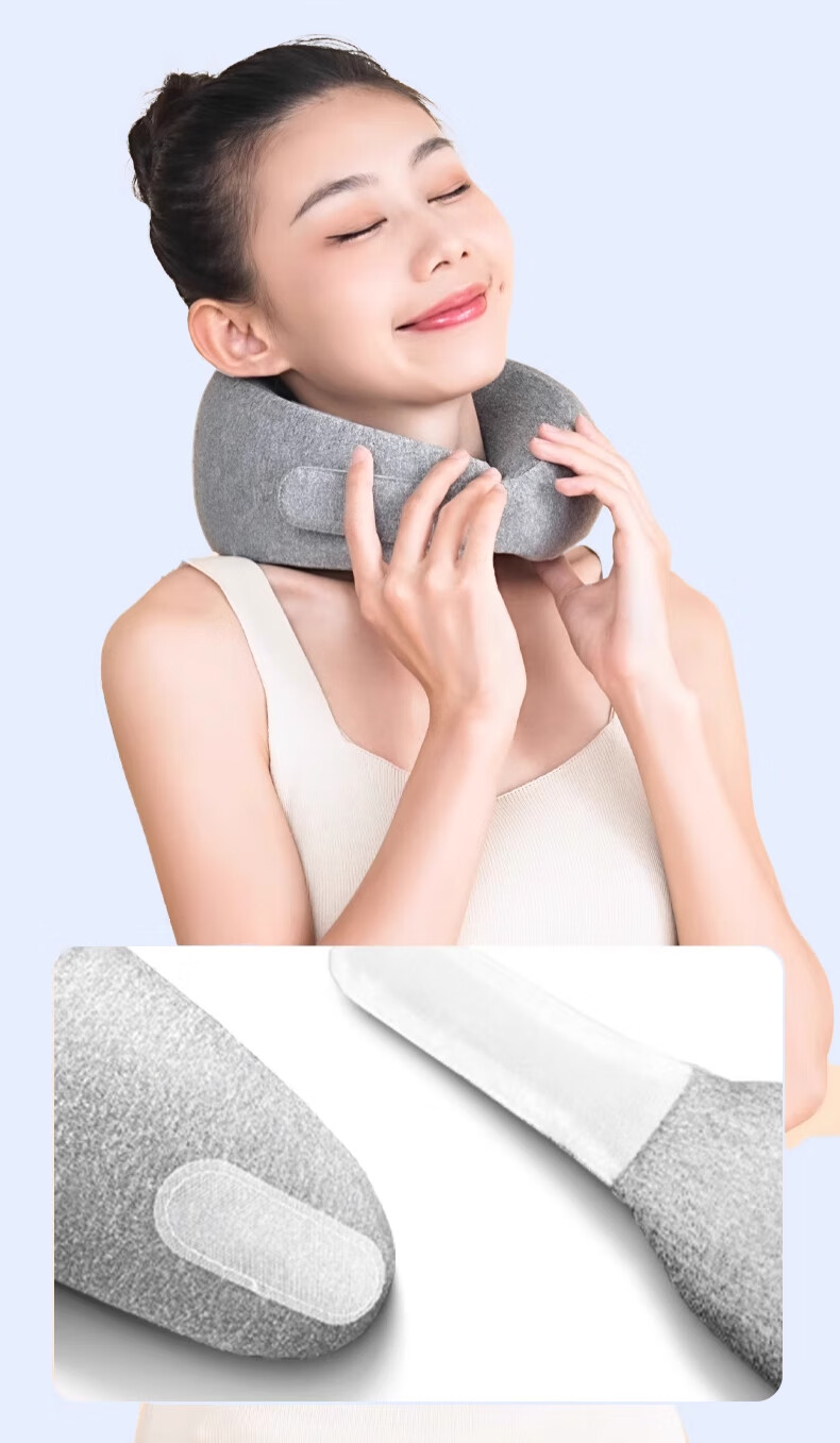 Mixiaoshu Push-Type Inflatable U-Shaped Neck Pillow, Travel Pillow, Portable Flying Neck Protector, U-Shaped Pillow for High-Speed Rail Sleeping 18