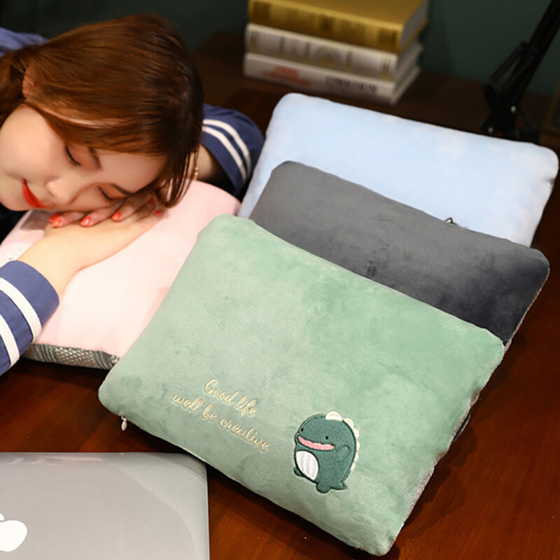 AVIVI Nap Pillow, Elementary School Student Prone Sleeping Pillow, Office Nap Small Pillow, Children's Nap Aid, Face-Down Pillow, Cute Dinosaur Desig
