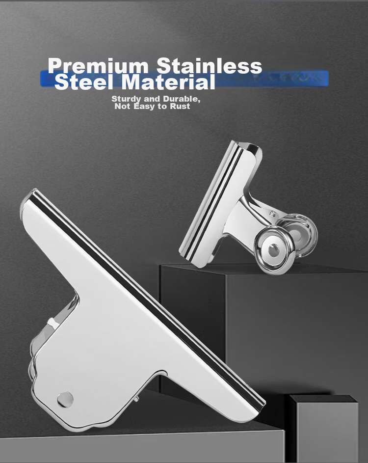 Kingdee 3 Pieces of 75mm Round Metal Binder Clips, Financial Document Clips, Office File Organizer Clips, Bill Clips, File Clips, 3 Pieces/pack 6