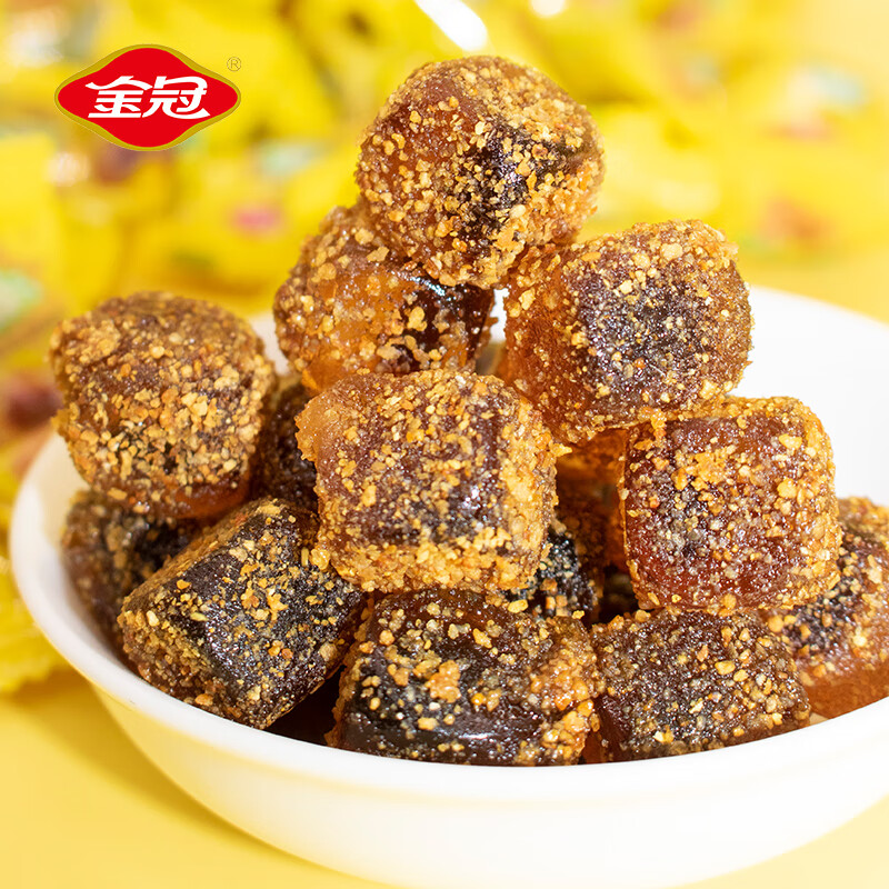 金冠 爆浆陈皮糖 500g  约100颗 夹心软糖 白鹿同款 喜糖 休闲零食 