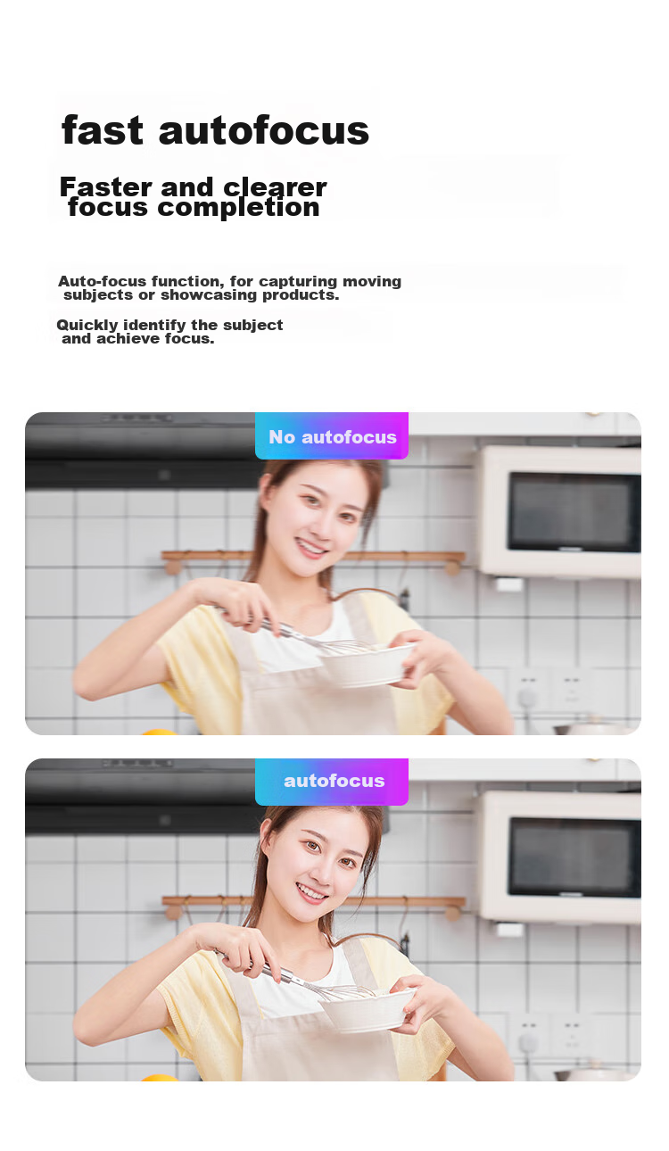 Aoni Live Streaming Camera, High-Definition Beauty Filter, Live Streaming Product Promotion, Touch Control Three-Level Fill Light, Desktop And Laptop USB Interface Plug And Play A60 5