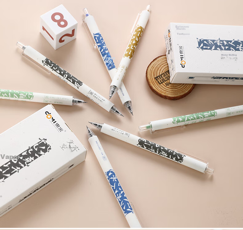 Dongmi Gel Pens, Stylish And Cute, Quick-Drying 0.5mm, Specially Designed for Students, Suitable for Primary, Middle And High School, Office Supplies, Gift Set of Four Pens, 6153C Digital Full Network Low Price 10