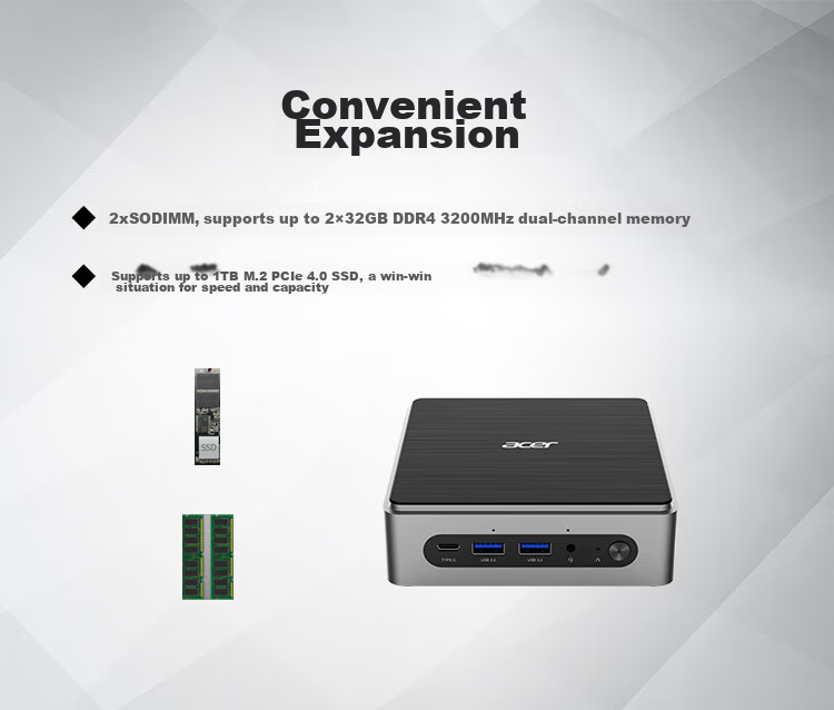 Acer Extraordinary GO Mini PC Desktop Computer Mini Office (Intel New Twin Lake N150, 8GB RAM, 256GB SSD) Custom Editio 7