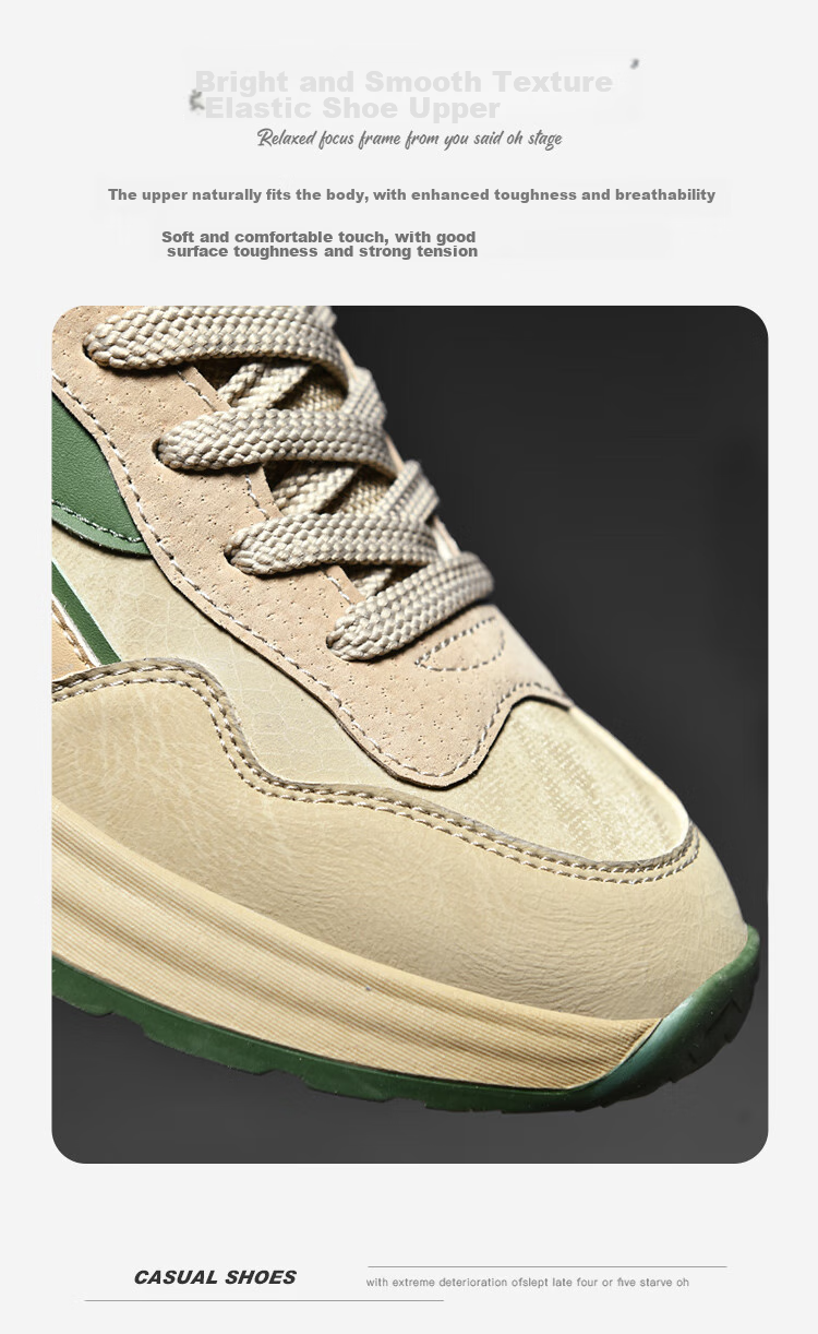 CARTELO Men's New Shoes for Summer And Autumn, Versatile Casual Sports Running Travel Hiking Retro Soft Thick-Soled Dad Shoes 8