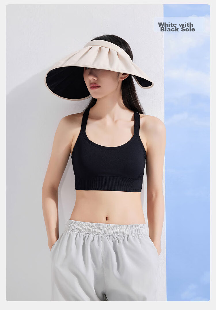JD Original Portable Shell Sun Hat, Women's Summer Casual Sun Protection Cap, Blue/black Rubber 21