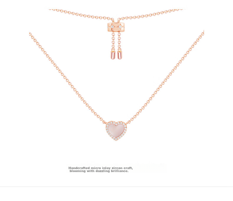 APM Monaco Pearl Mother-Of Heart Necklace Sweater Chain Women's Elegant Collarbone Chain, Gift for Girlfriend Or Wife 4