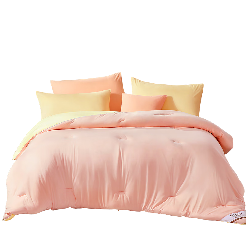 FUANNA Silk And Soybean Quilt, Ultra-Soft Knitted Winter Comforter, Double Size Thick Winter Blanket, Approximately 6.8 Jin (3.4 Kg), 203*229cm