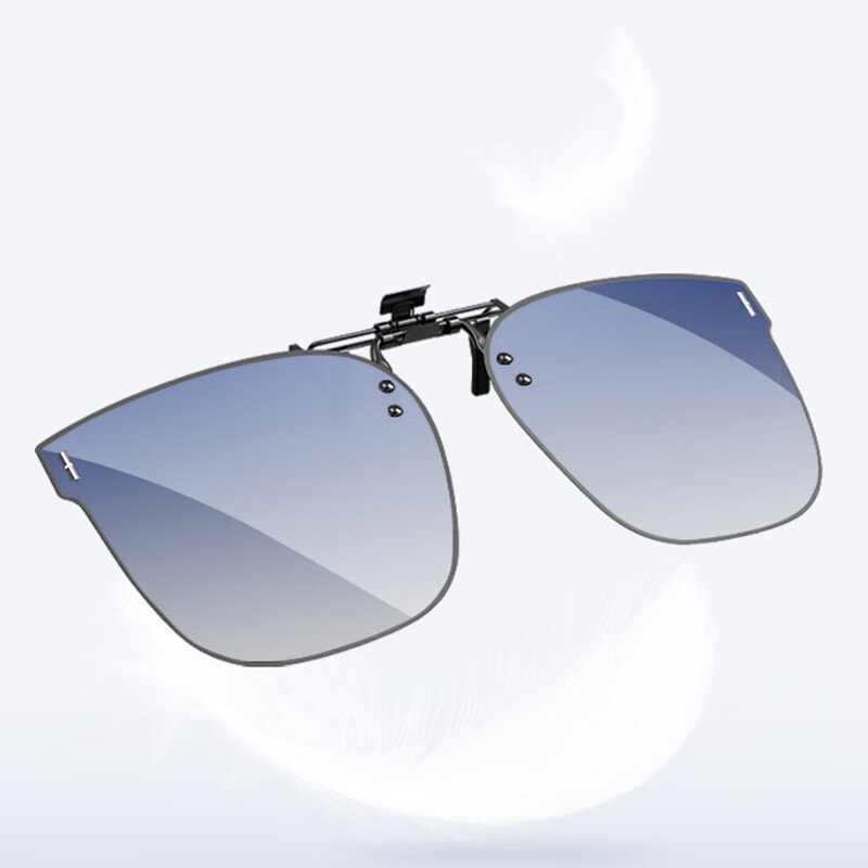 HLA Polarized Sunglasses Clip for Myopia, Unisex Driving Sunglasses Clip, Gradient Gray
