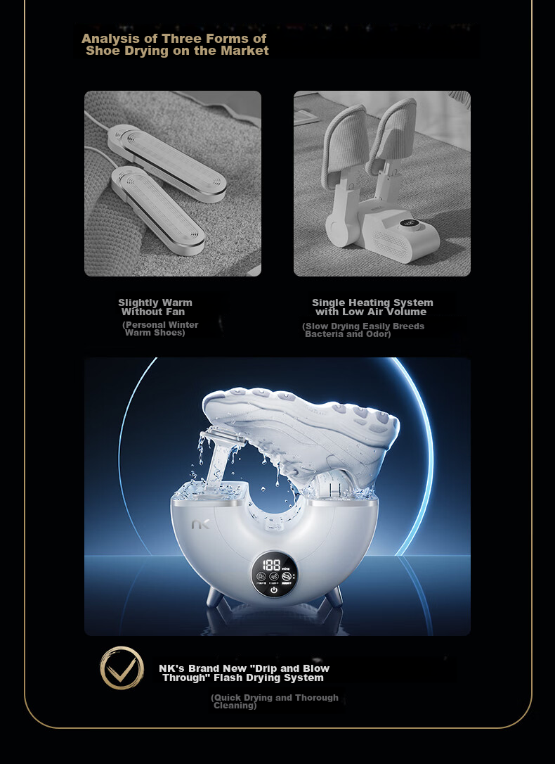NK [Top-Selling Product] Shoe Dryer, Small Whirlwind High-Speed Shoe Dryer, Shoe Dehydrator, Sterilizer, Deodorizer, Home Shoe Drying Machine, Warm Shoe Device 5