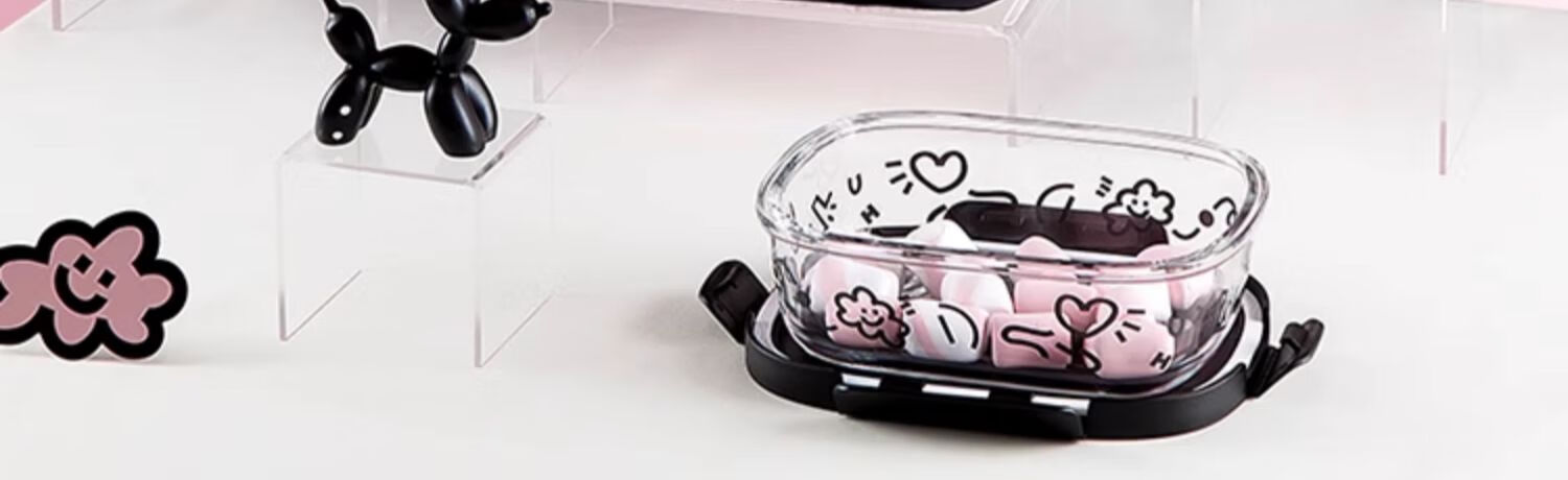 XilekouCilock Heat-Resistant Glass Lunch Box for Office Workers, Microwave-Safe Food Container, Sealed Bowl, Snack Box, Large Capacity Storage Container, Food Preservation Box 8