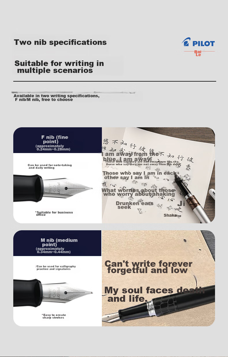 PILOT 88G Fountain Pen, Business Signature Pen, Metal Barrel, for Students' Handwriting Practice, Adult Calligraphy, Gift, FP-MR2, Black Crocodile Pattern, M Nib 5