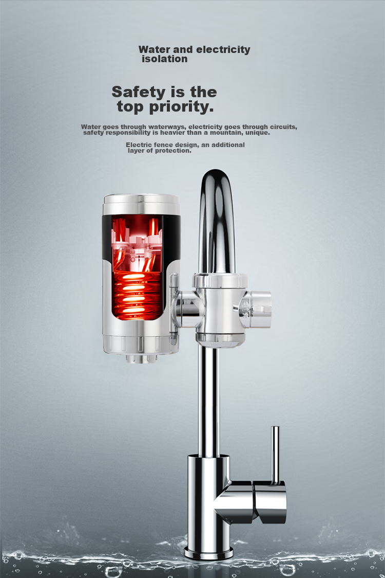 SUPOR Electric Hot Water Faucet, Instant Heating, Kitchen Treasure, Quick-Connect Fast Heating Electric Water Heater, for Bathroom And Balcony, Dual-Use for Cold And Hot Water, Heater 274247-04-CP with Free Leak Protectio 6