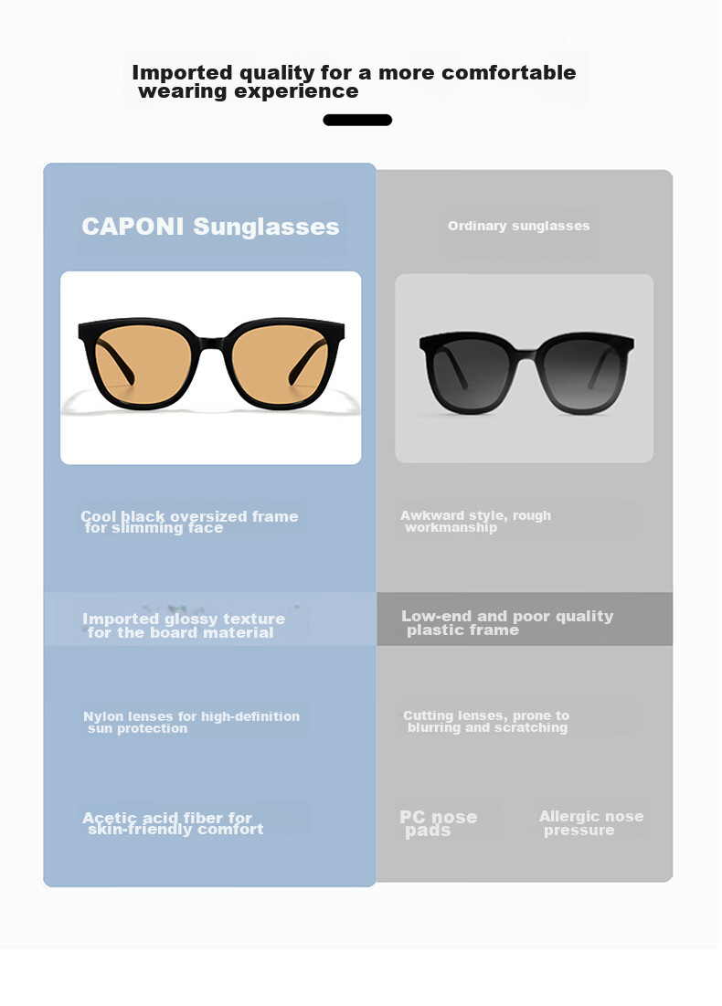 CAPONI Polarized Brown Sunglasses for Men And Women, Day And Night Use, Sunglasses with Prescription Lenses for Driving, UV Protection And Sun Protectio 9
