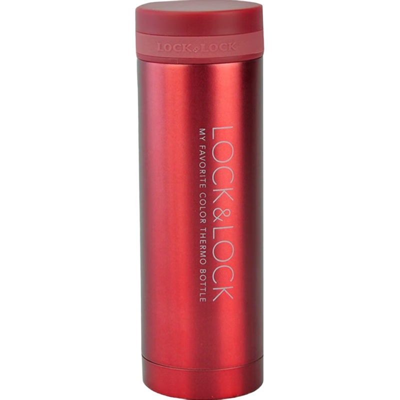 LOCK&LOCK Stainless Steel Slim Portable Insulated Mug Tea Cup Car Travel Business Cup LHC560 (300ml) Red