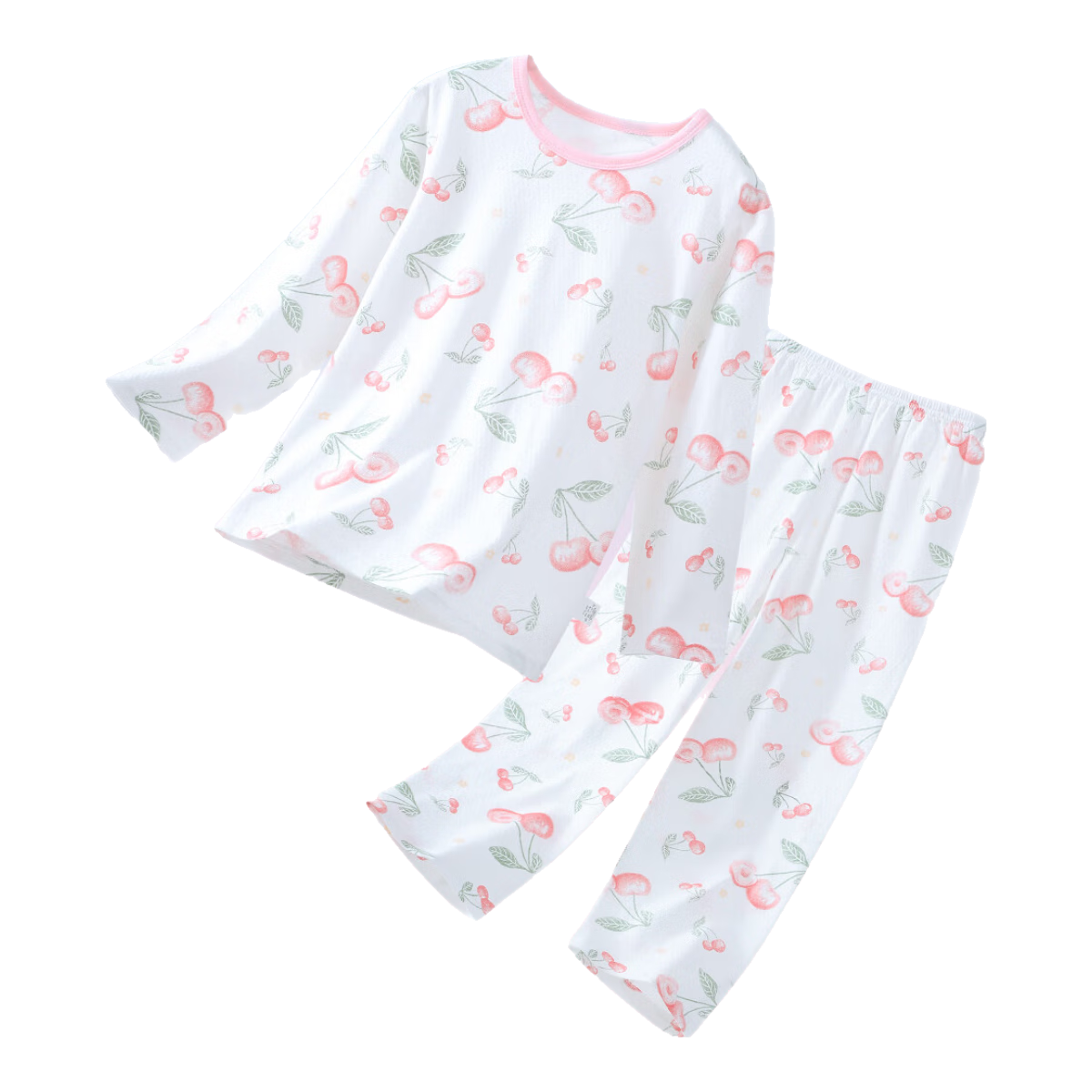 DEESHA [100% Cotton] Children's Pajamas, Girls' Loungewear, Spring And Summer Thin Long-Sleeve Air Conditioning Suit Set