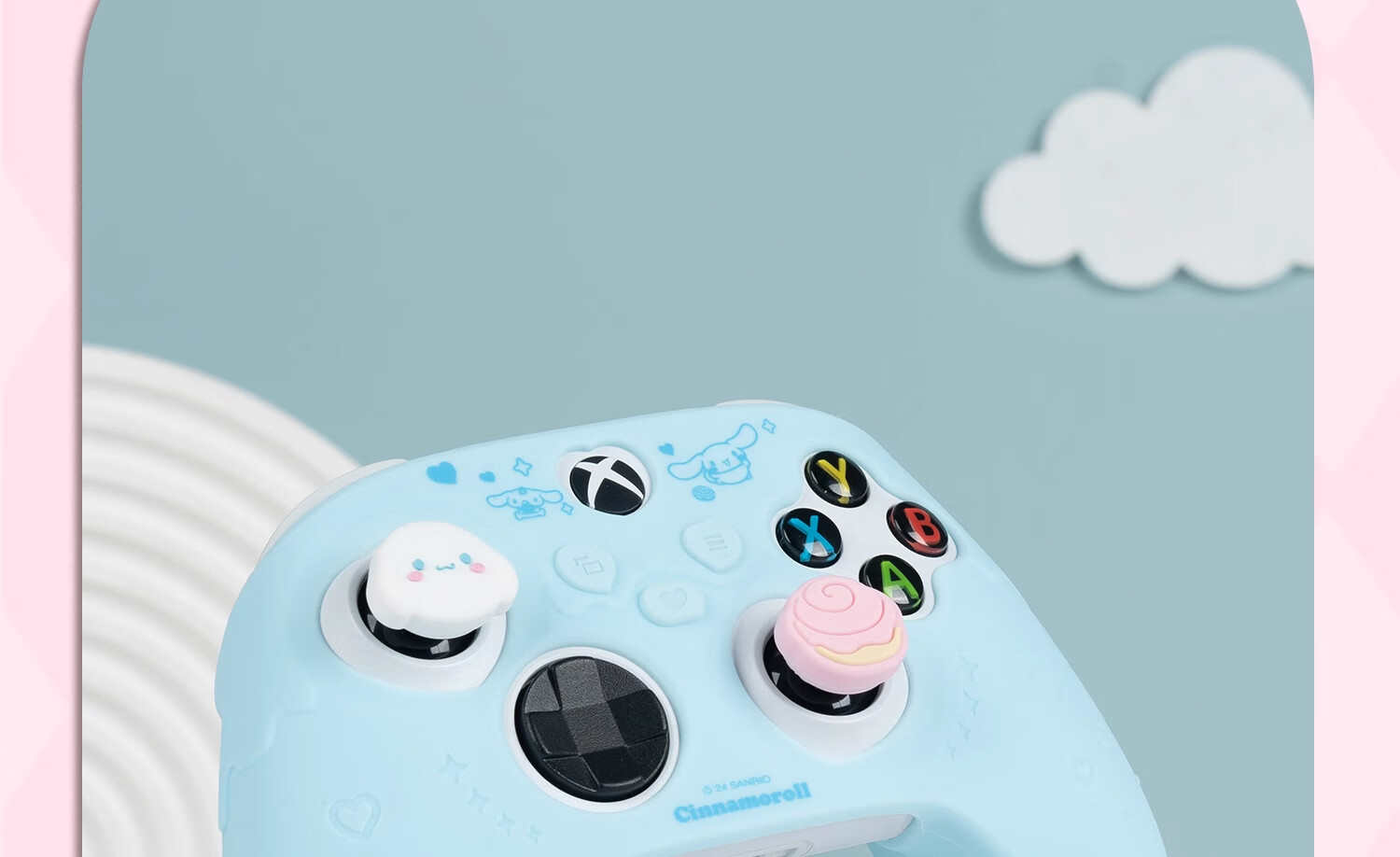 Jixiang XBOX Controller Protective Case, Kuromi Official Silicone Shell, Non-Slip And Sweat-Resistant Soft Case, Cute Cartoon Design, Compatible with Joysticks, Game Console Accessory 12