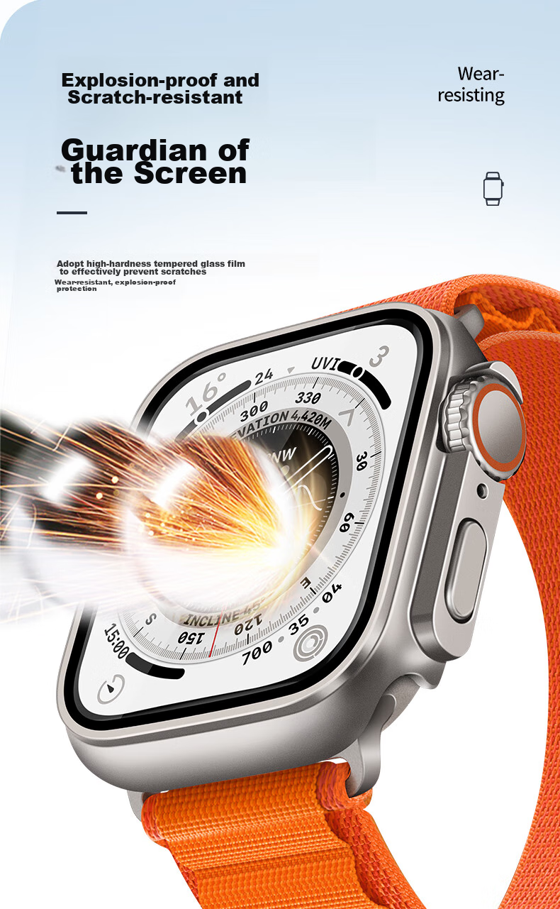 BHO [S9/S8/S7 Instant Ultra] Compatible Apple Watch S9 Protective Case, Apple Watch S9 Instant Ultra Protective Case, S9/8/7 Integrated Case And Screen Protector 4
