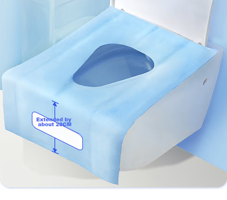 NOLANSEND Disposable Extended Toilet Seat Covers, Travel Hotel Sterilized Grade Hygiene Padded Paper, Postpartum Large Size, 30 Pieces Individually Wrapped 7