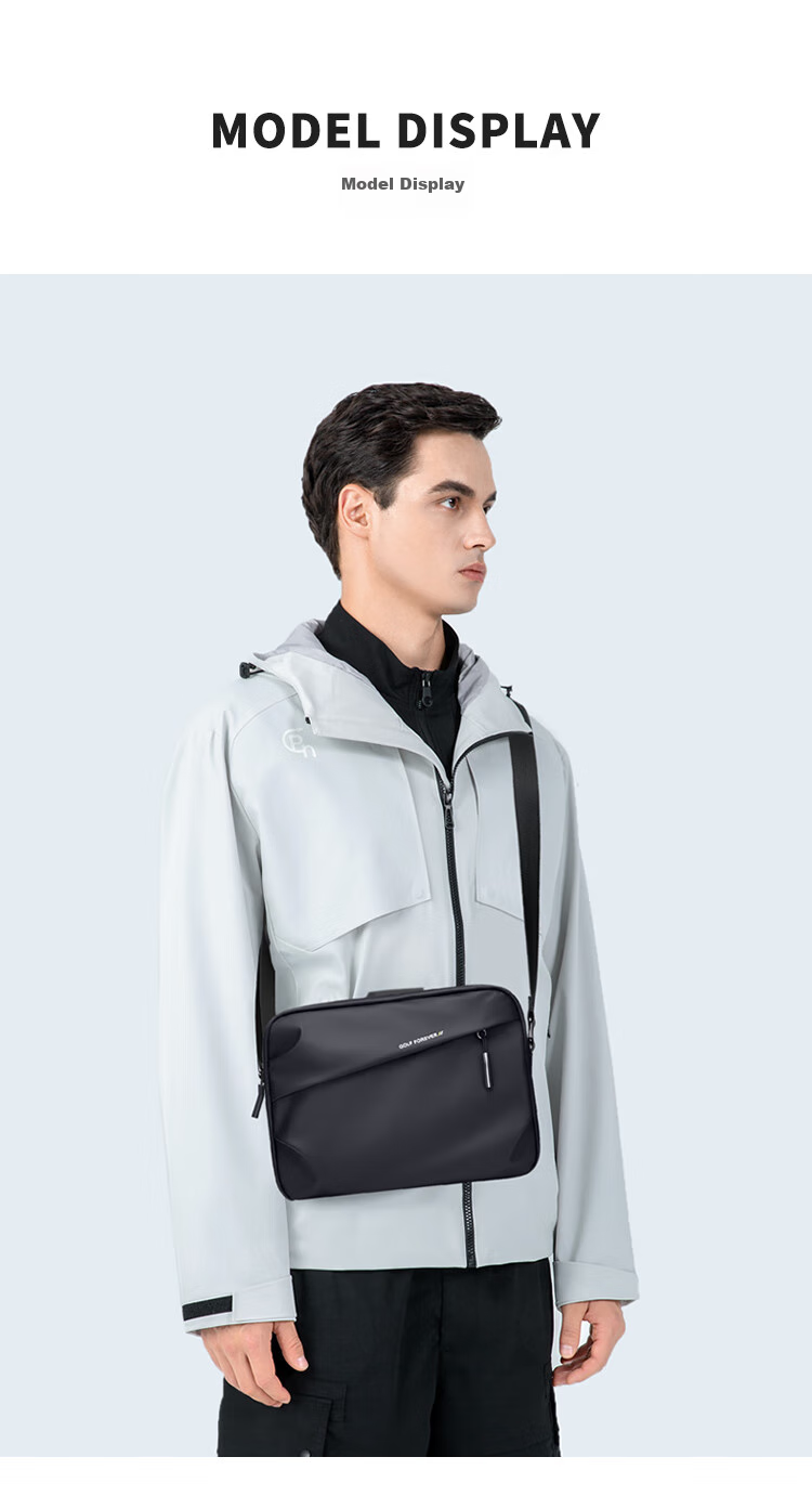 GOLF Shoulder Bag for Men, Casual Crossbody Bag, Phone And IPad Holder, Water-Resistant Commuter Bag, Lightweight Sports Messenger Bag 9