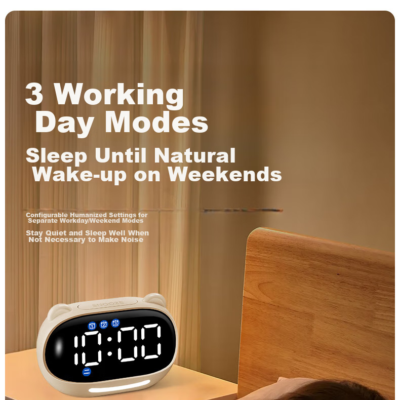 QT-TIMER Timer Time Management Tool for Students, Wake-Up Device, Children's Voice-Controlled Clock with Countdown Reminder, Smart Electronic Alarm Clock, New 2026 Model, Gift for Girls 14