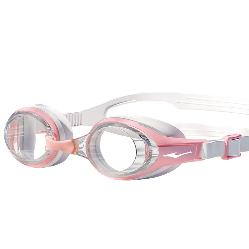 ERKE Waterproof Anti-Fog Swimming Goggles for Men and Women, High-Definition Prescription Swimming and Diving Professional Sports Goggles, Pink, -6.00 Diopters