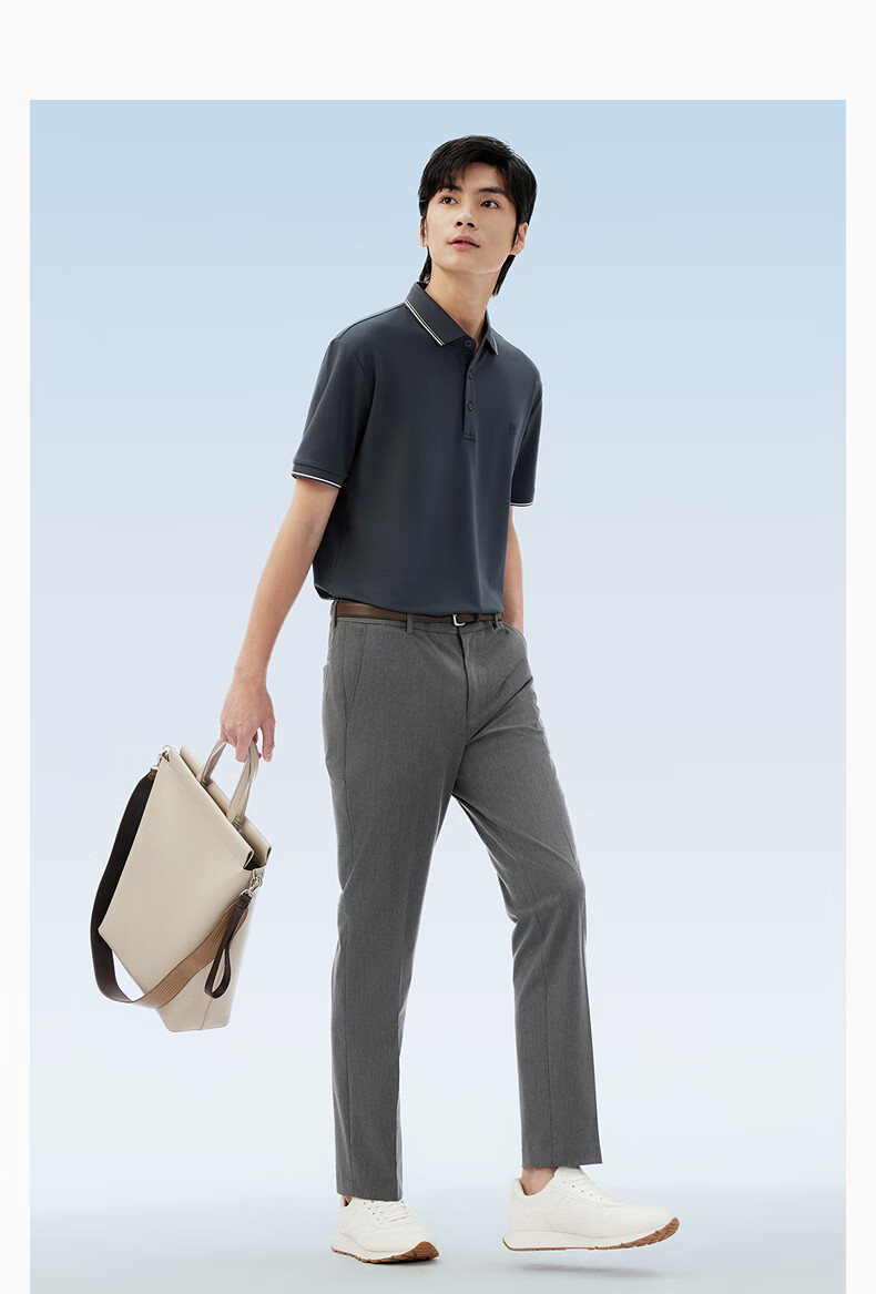 Hodo [Lin Gengxin's Style] Modal Silk Short-Sleeve Cool-Feeling Antibacterial Polo Shirt, Collared T-Shirt 27