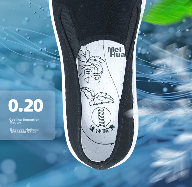 Laomeihua [Classic Mugwort Style], Traditional Beijing Cloth Shoes with Thousand-Layer Sole, Breathable And Foot-Friendly Slip-Ons, Size 38 14