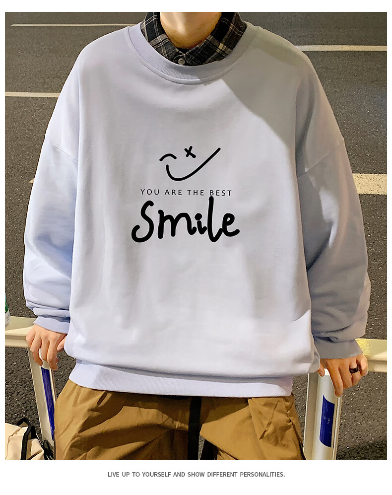 Foss Phil American Vintage Floral Embroidered Crewneck Sweatshirt Men Spring Autumn Loose Casual Top WY013 Obsidian Black 3XL 10
