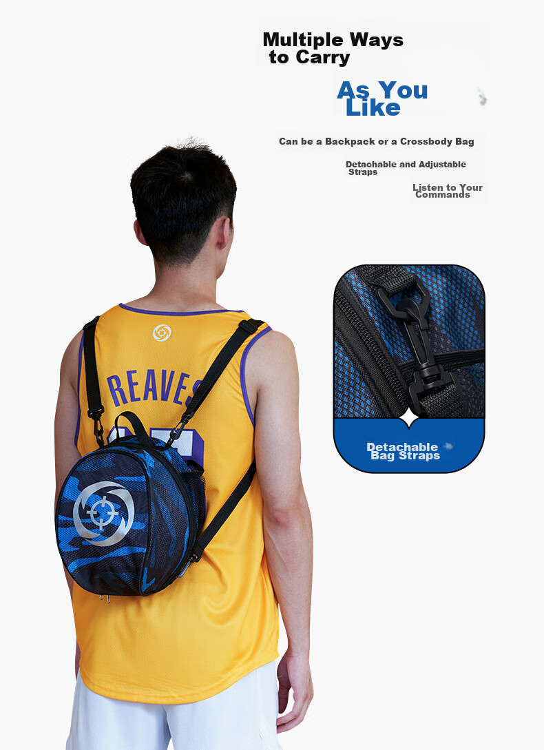 RIGORER Basketball Bag, Sports Outdoor Fashionable Compact Convenient Basketball Bag Trendy 0101 5