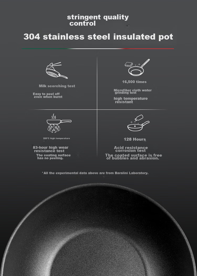 BALLARINI Non-Stick Wok, Imported Stir-Fry Pan, Chinese Cooking Pot, Specially Designed for Gas Stoves, 28cm Leiyato Series 4