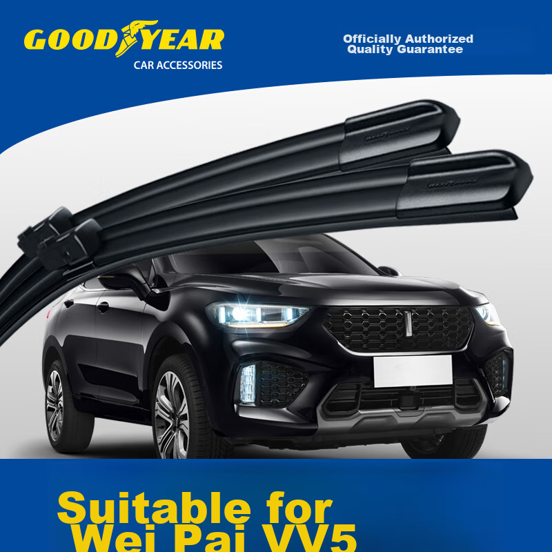 Goodyear Great Wall VV5 Windshield Wiper Blades, Boneless WEY Car Front Wiper Blades, 22/16 Inches, 1 Pair