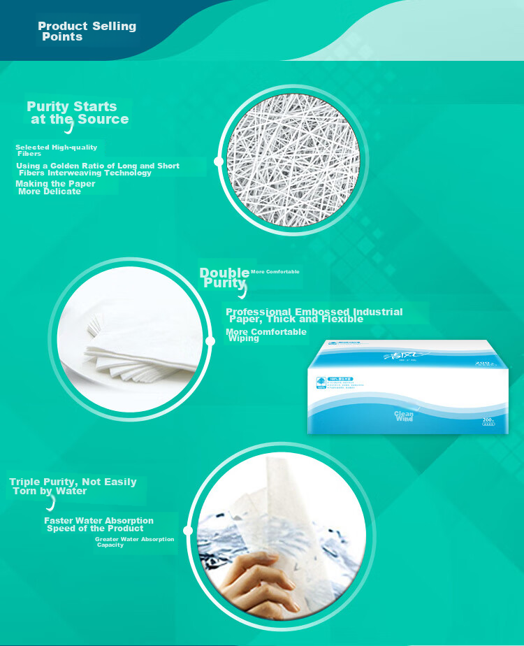 APP Facial Tissues Single-Ply 200 Sheets*20 Packs Commercial Paper for Hotels, Malls, Restrooms, Toilet Wholesale Bulk Purchase 2