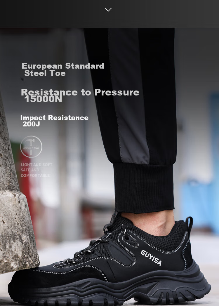 GUYISA Safety Shoes for Men, Summer Breathable, Electrician Insulated, Anti-Smashing, Anti-Puncture, Ultra-Light Work Functional Shoes 3102KV Size 39 4