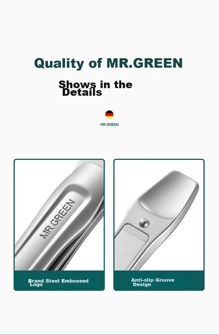 MR.GREEN German Diagonal Nail Clipper Set, Nail Cutter And Nail Nipper Tools, Imported Stainless Steel 2-Piece Set Mr-1136Plus 19