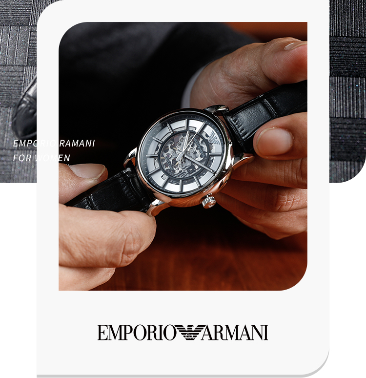 EMPORIO ARMANI Men's Watch, Black Knight Series, Cool Leather Strap, Skeleton Mechanical Watch, Birthday Gift for Men, AR60008 6