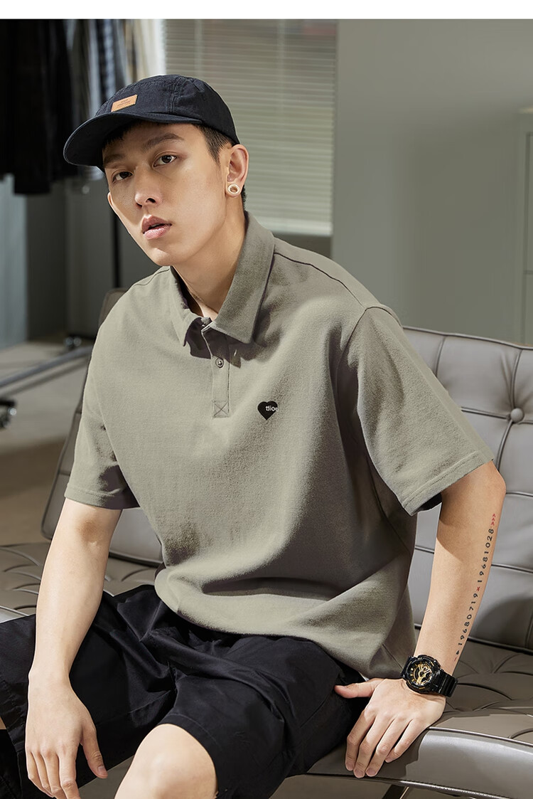 TonLion 2026 Autumn And Winter Men's Polo Shirt, Short Sleeves, Left Chest Embroidery, Small Details 14