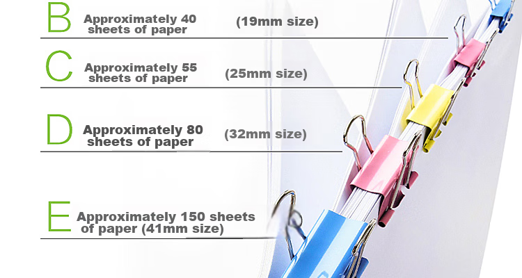 DiLe Premium Series, 24 Pieces, 41mm Colorful Long Tail Clips, Metal Bill Clips, Binder Clips, Office Stationery, Large Size 2644 12