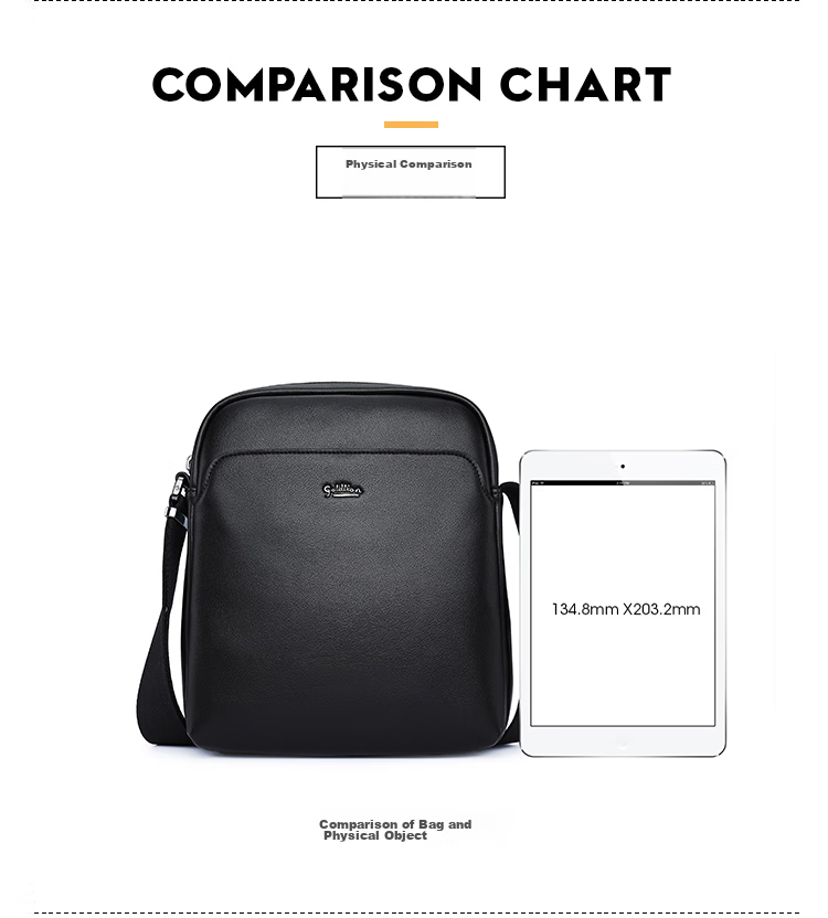 Goldlion Men's Crossbody Bag, Versatile Business Shoulder Bag, Cowhide Large Capacity Messenger Bag, Birthday Gift 10