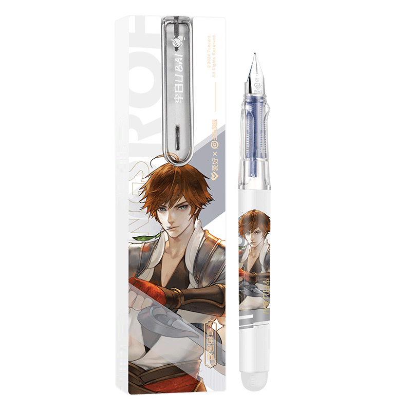 AIHAO Honor of Kings Collaboration Student Erasable Fountain Pen EF Nib Refillable Ink Cartridge Children's Erasable Fountain Pen Set Yao FP3980