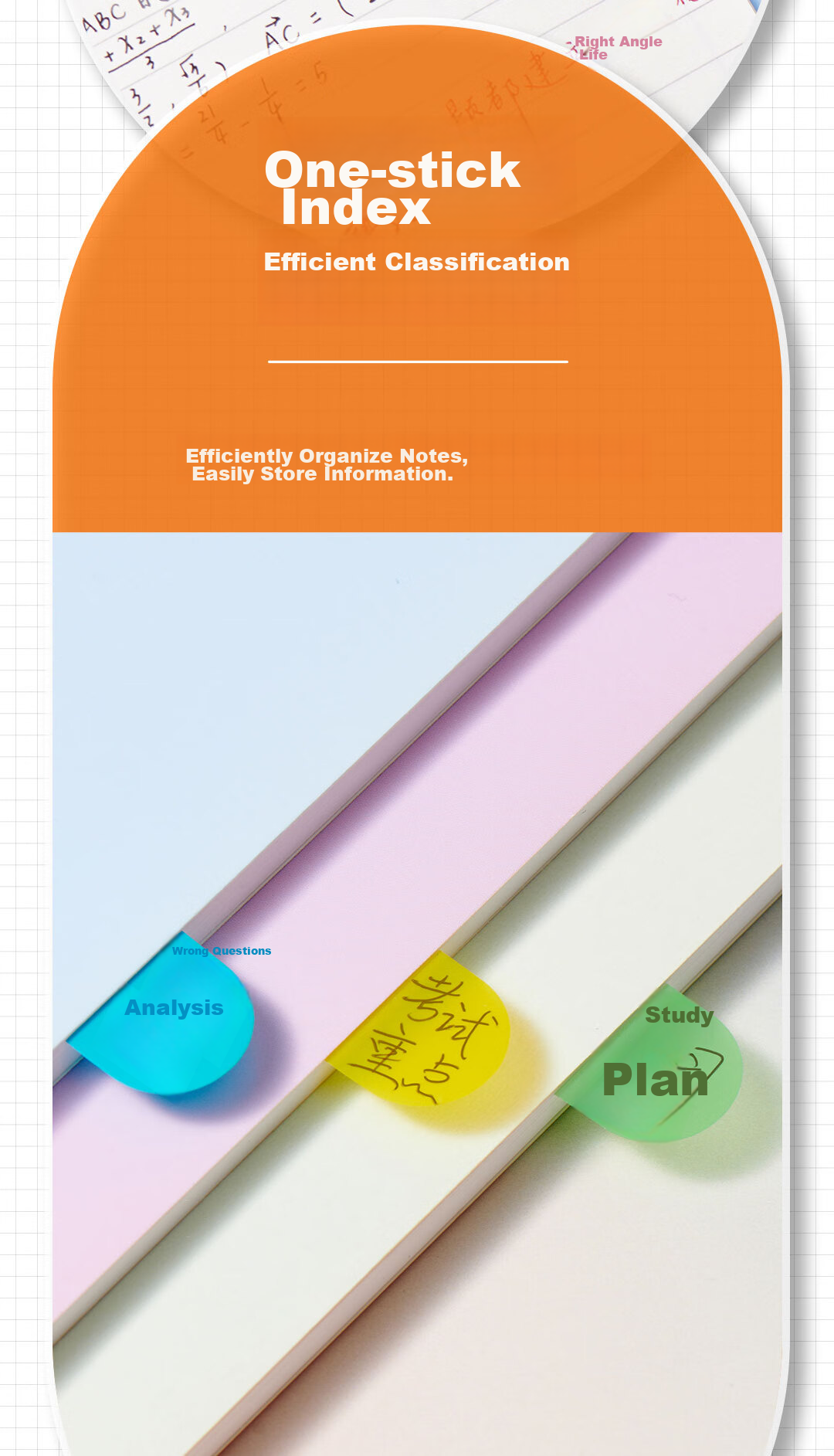 KACO Index Label Stickers, 6 Colors * 20 Sheets, Indicator Stickers, Exam Review Highlight Classification Sticky Notes, Study Notes for Postgraduate Entrance Exams And Final Exams, 15*43mm 3