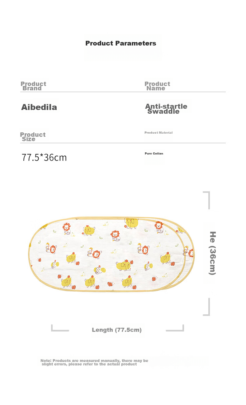 AIBEDILA Baby Swaddle Blanket, Spring And Autumn Bamboo Cotton, Anti-Startle, All-Season Cotton, Newborn Swaddling Cloth, Baby Sleeping Aid, Single Layer 9