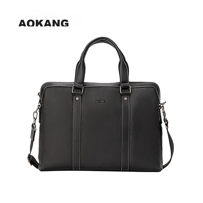 Aokang Business Briefcase, Top-Layer Cowhide Leather Handbag for Men, Laptop Messenger Bag, Birthday Gift for Husband