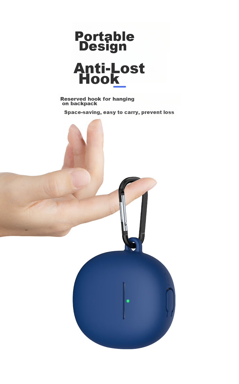 KMaxAI Compatible with Xiaomi True Wireless Earphones Buds4 Protective Case, Simple Silicone Protective Cover with Hook, Xiaomi Fourth Generation Charging Case Frosted Protective Pure Color Soft Shell, Dark Night Gree 8