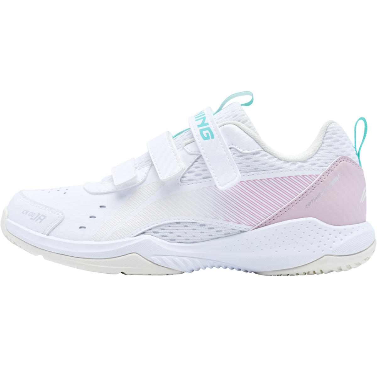 Li-Ning Children's Badminton Shoes, Youth Thunder Junior Badminton Pioneer, Wear-Resistant, Non-Slip, Easy-To Velcro Sneakers