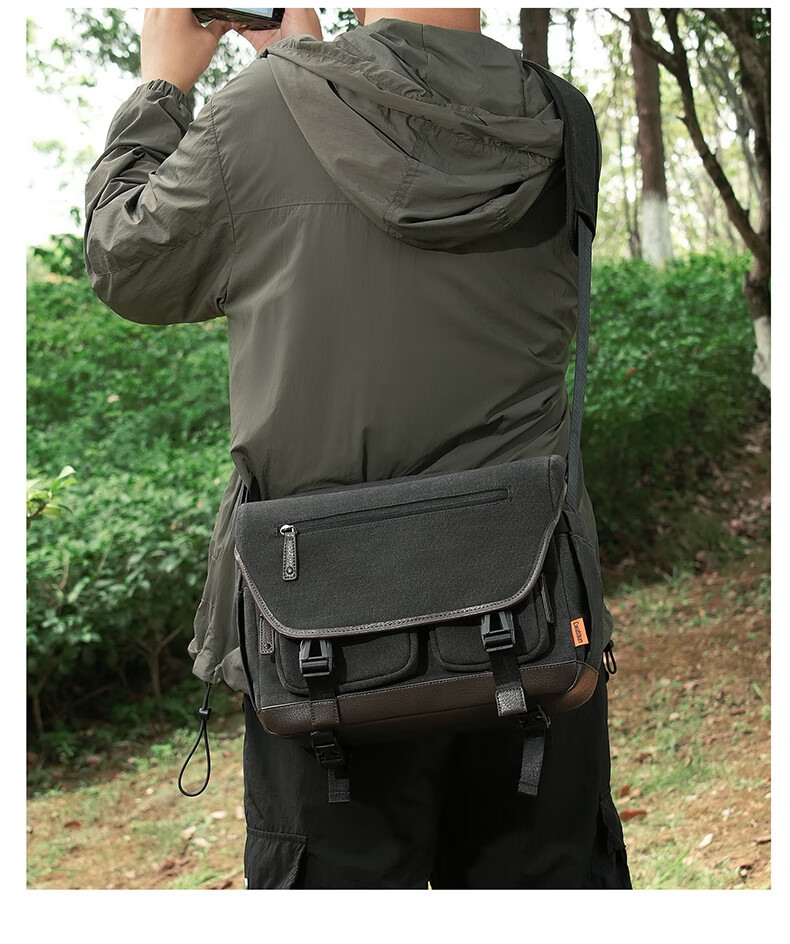 CWATCUN Vintage Shoulder Camera Bag, Large Capacity Crossbody Photography Bag for Daily Commute And Travel 15