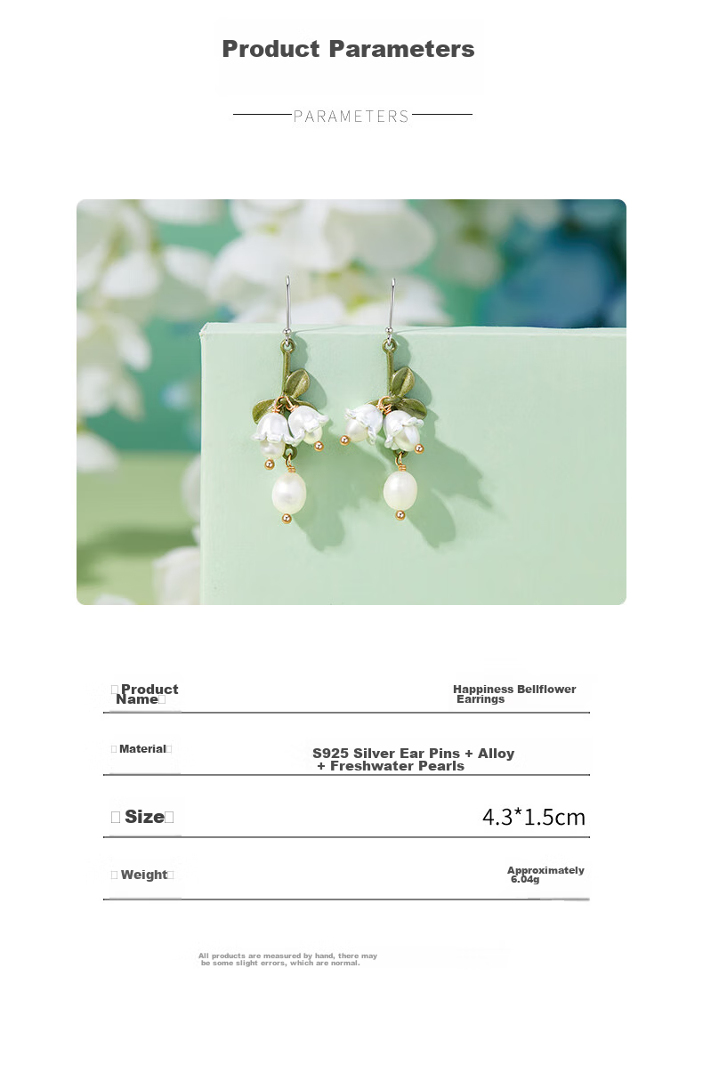 MOLADY Pearl Earrings for Women, 2026 New Style Silver Needle Lily of The Valley Earrings, Gift for Best Friends' Anniversary Birthday Present for Girlfriend Or Wife 10