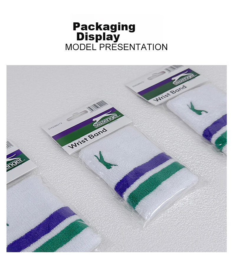 Slazenger Wristbands for Men And Women, Sports Fitness Sweat-Absorbing Wristbands for Basketball Badminton Tennis, 2-Pack STA2400272 8
